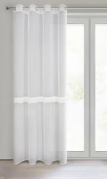 DekorStyle Záclona s krajkou SOFI 140x260 bílá