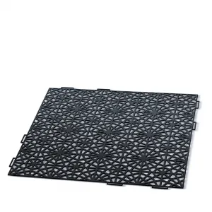 NABBI IAK401 plastové záhradné dlaždice (32 ks) 39,7x39,7 cm čierna