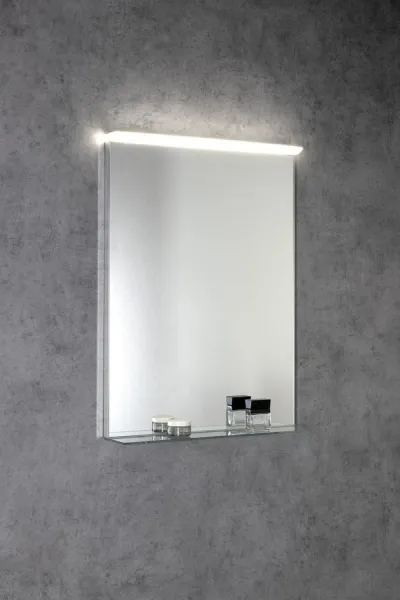 SAPHO - TRAKA zrkadlo s LED osvetlením a poličkou, 60x80cm TK060
