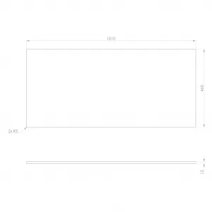 SAPHO - Doska Rockstone 101x1,2x46,5cm, biela mat CRR101-0101