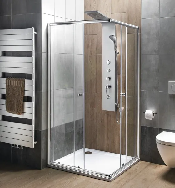 AGGA štvorcová sprchová zástena 800x800mm, číre sklo HLF808Y