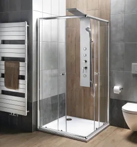 AGGA štvorcová sprchová zástena 800x800mm, číre sklo HLF808Y