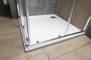AGGA štvorcová sprchová zástena 800x800mm, číre sklo HLF808Y
