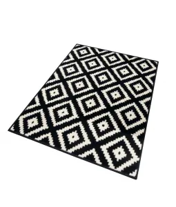 Koberec Hamla Diamond krémový / čierny