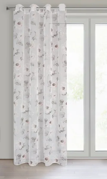 ArtFir Záclona BESSY K | biela/ružová 140 x 250 cm