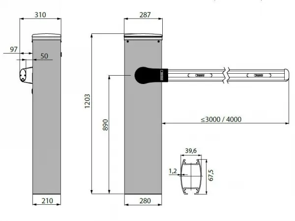 Roger Technology Bionik závora do 4m