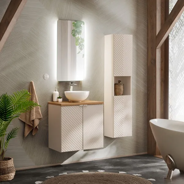 ArtCom Vysoká skrinka do kúpeľne VIVA Cashmere 80-03-2D