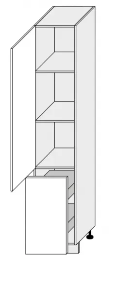 ArtExt Kuchynská skrinka vysoká, 2D14K/40/Kargo Quantum Farba korpusu: Grey