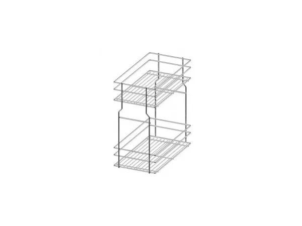 ArtExt Kuchynská skrinka vysoká SILVER | 2D14K 40 s cargo košom Farba korpusu: Grey