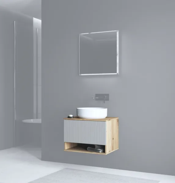 HALMAR Závěsná skříňka pod umyvadlo Aviola 1S 60 cm dub artisan/kašmír