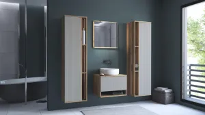 HALMAR Závěsná skříňka pod umyvadlo Aviola 1S 60 cm dub artisan/kašmír
