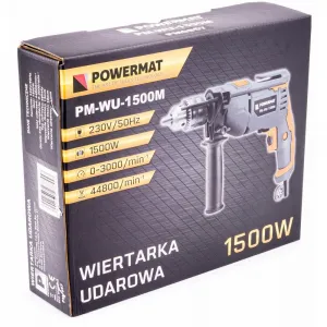 Elektrická príklepová vŕtačka s výkonom 1500W PM-WU-1500M