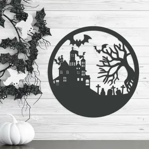 Drevená výzdoba na Halloween