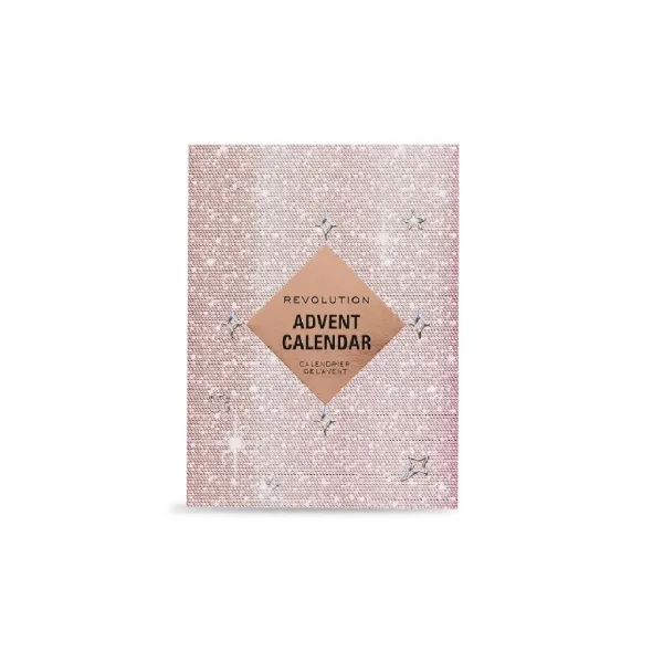 Makeup Revolution Xmass 2024 Advent Calendar - Adventný kalendár s 24 kozmetickými doplnkami a produktmi