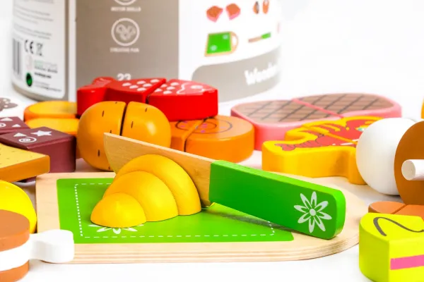 ECOTOYS Drevené potraviny - 23 kusov