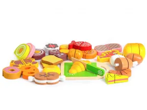 ECOTOYS Drevené potraviny - 23 kusov