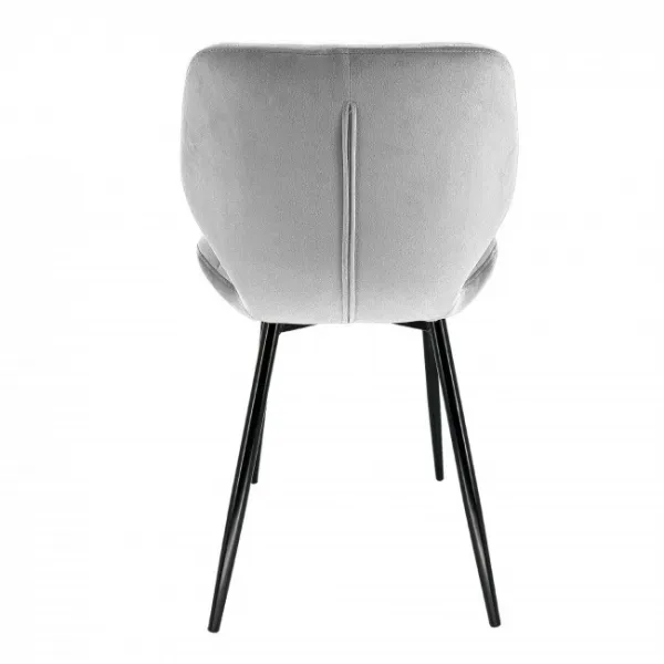 Ak furniture Sametová čalouněná prošívaná židle Apas šedá