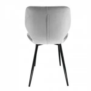 Ak furniture Sametová čalouněná prošívaná židle Apas šedá