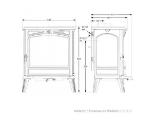 Kawmet Premium ARTEMIDA S18 ECO - liatinové kachle