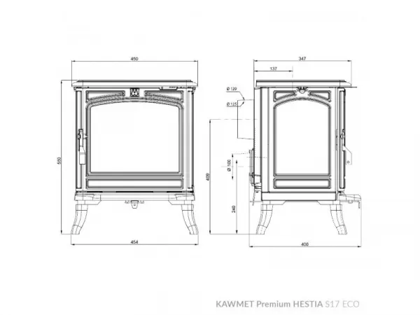 Kawmet Premium HESTIA S17 ECO - liatinové kachle
