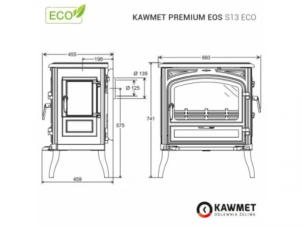 Kawmet Premium EOS 13 ECO - liatinové kachle