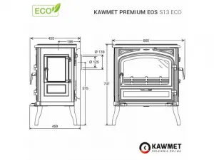 Kawmet Premium EOS 13 ECO - liatinové kachle