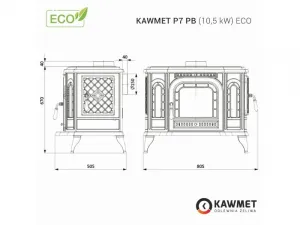 Kawmet P7 PB (10,5kW) ECO - liatinové kachle