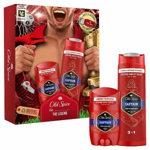 Old Spice Captain Darčeková Súprava Pre Futbalistu: Tuhý Dezodorant, Sprchový Gél, Otvárač Na Fľaše