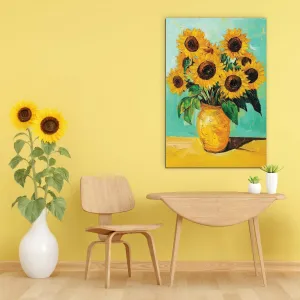 Drevený obraz - Slnečnice