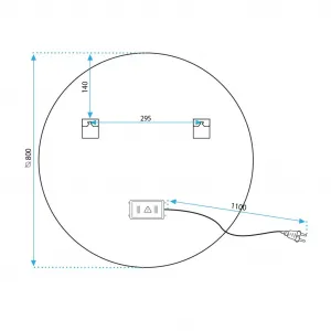 REA - Zrkadlo LED 80cm HZJ080 HOM-02801