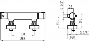 NOVASERVIS - Sprchová termostatická batéria Metalia 54, chróm 54960,0