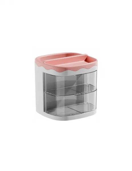 Kozmetický organizér, box do kúpeľne, izby v rúžovej farbe