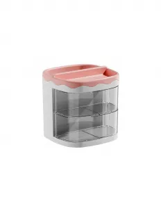 Kozmetický organizér, box do kúpeľne, izby v rúžovej farbe