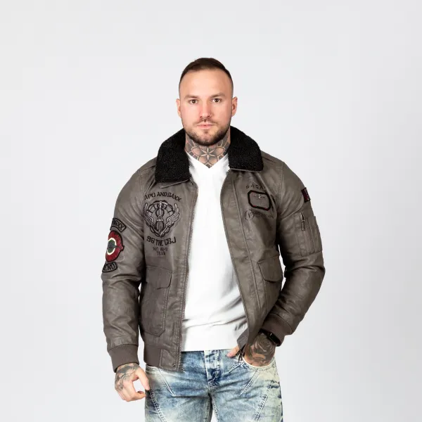 Pánska bunda CIPO & BAXX CM164 BEIGE Farba: Hnedá, Konfekčná veľkosť: M