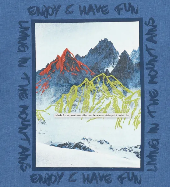 nath kids Tričko Made for Adventure collection blue mountain Veľkosť: 110
