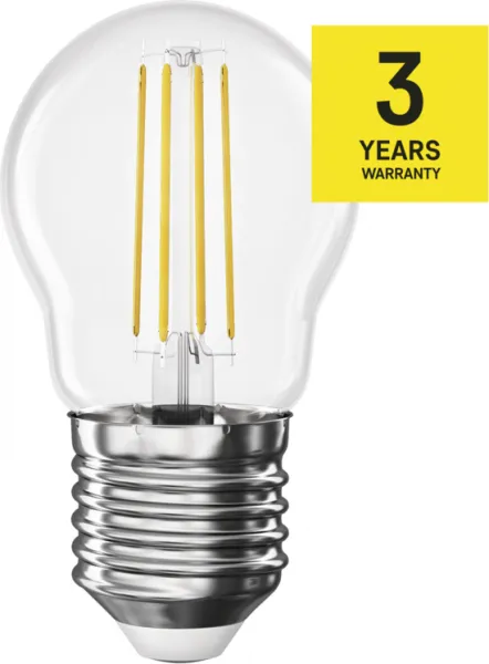 Emos LED žiarovka Filament Mini Globe, E27, 3,4 W (40W), 470lm, 2700K