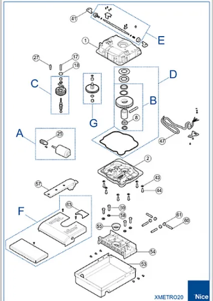 ND Nice PRXM01 kit motora pre XMETRO 2024