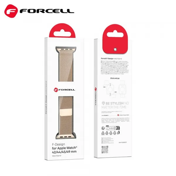 Forcell F-Desing Remienok pre Apple Watch 38/40/41 mm, Zlatý
