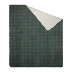 ArtFir Vianočná deka BELL 02 | čierna/zelená 200 x 220 cm
