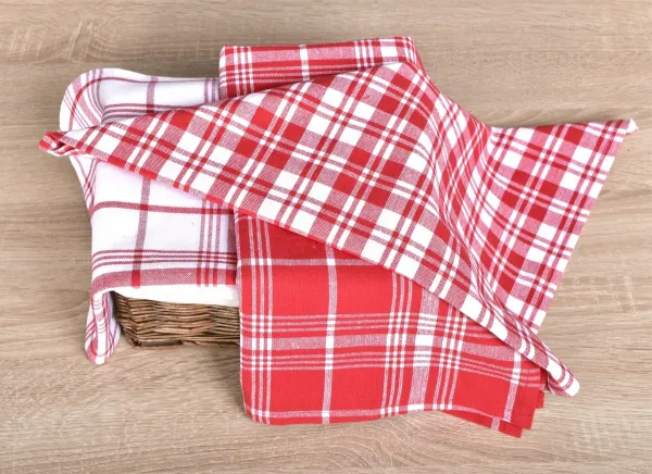 Utierka bavlnená, Red cucine 2056, set 3ks, červené