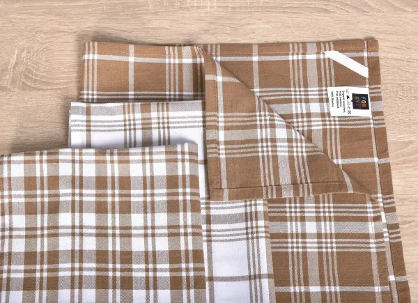 Utierka bavlnená, Braun cucine 2058, set 3ks, hnedé