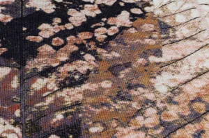 Protišmykový behúň DIGITAL - LEAVES Lístie, béžový / ružový