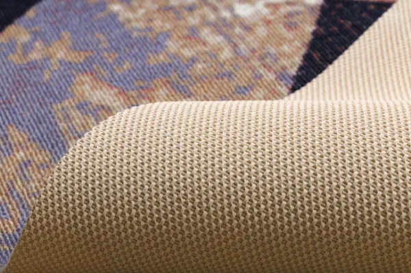 Protišmykový behúň DIGITAL - WEAVES Vlny, béžový / ružový