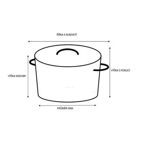 Kitchisimo Nehrdzavejúci hrniec s pokrievkou Chef, 4,7 l, 20 cm