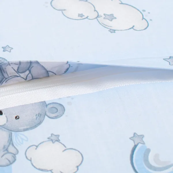 Detský podsedák na stoličku New Baby BASIC Bear blue