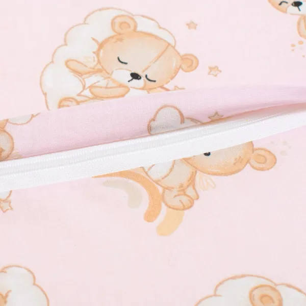Detský podsedák na stoličku New Baby BASIC  Bear pink