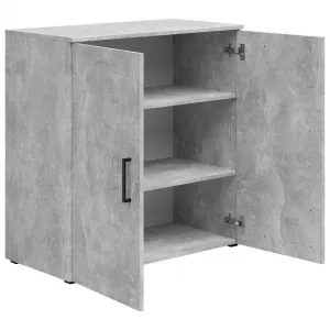Komoda Cabinet svetlosivá, š: 80 cm