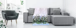 Domtextilu Biela deka s motívom zelených listov Šírka: 220 cm  Dĺžka: 240cm 34184_32317