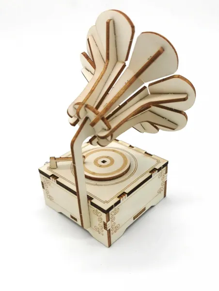 Weltbild 3D dřevěné puzzle Fonograf s hrací skříňkou