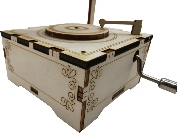Weltbild 3D dřevěné puzzle Fonograf s hrací skříňkou